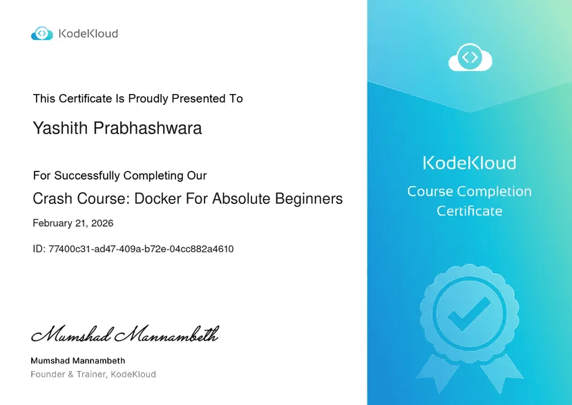 Docker For Absolute Beginners